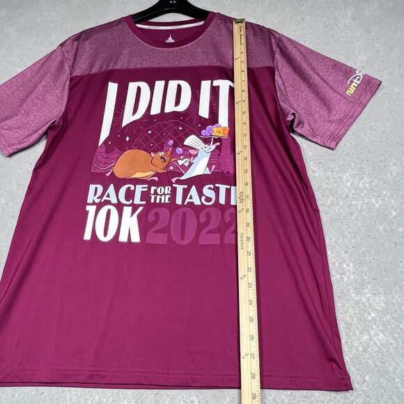 Run DISNEY 2022 Race for Taste 10K Finisher Shirt Did It Ratatouille Red Large - Picture 10 of 12